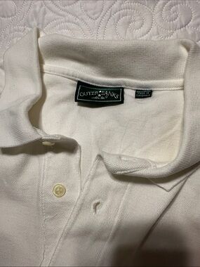 Outer Banks Men’s White Polo Shirt - Classic Short-Sleeve Knit